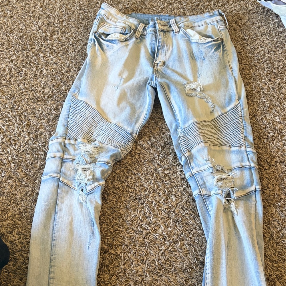 Rue21 Light Blue Distressed Skinny Jeans
